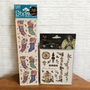 Sealed Frances Meyer VTG Christmas Stickers Stockings w/Toys and Tidings of Joy